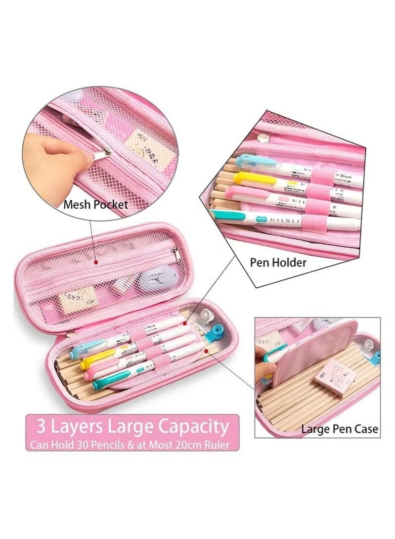 Pencil Case for Girls 3D EVA Cat Cartoon Storage Pouch Pen Holder for School Kids Large- Capacity Storage Box Children's Student Gift Stationery Box - Image 2